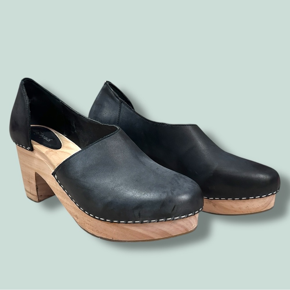⭐️HP⭐️EUC Free People Monroe Closed Toe Clog in Deep Grey/Blue. Size 38 - Picture 4 of 13